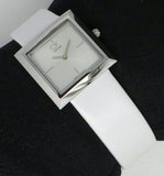 Buy Shop Calvin Klein Mark Silver Dial White Leather Strap Watch for Women - K3R231L6 USA Online