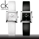 Buy Shop Calvin Klein Mark Silver Dial White Leather Strap Watch for Women - K3R231L6 USA Online