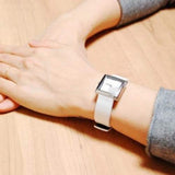 Buy Shop Calvin Klein Mark Silver Dial White Leather Strap Watch for Women - K3R231L6 USA Online