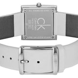 Buy Shop Calvin Klein Mark Silver Dial White Leather Strap Watch for Women - K3R231L6 USA Online