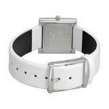 Buy Shop Calvin Klein Mark Silver Dial White Leather Strap Watch for Women - K3R231L6 USA Online