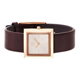 Buy Shop Calvin Klein Mark White Dial Brown Leather Strap Watch for Women - K3R236G6 USA Online