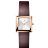 Buy Shop Calvin Klein Mark White Dial Brown Leather Strap Watch for Women - K3R236G6 USA Online
