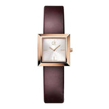Buy Shop Calvin Klein Mark White Dial Brown Leather Strap Watch for Women - K3R236G6 USA Online