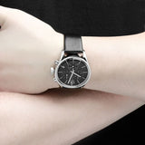 Buy Shop Calvin Klein Masculine Chronograph Black Dial Black Leather Strap Watch for Men - K2H27102 USA Online