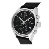 Buy Shop Calvin Klein Masculine Chronograph Black Dial Black Leather Strap Watch for Men - K2H27102 USA Online