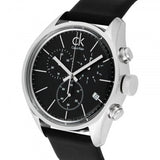 Buy Shop Calvin Klein Masculine Chronograph Black Dial Black Leather Strap Watch for Men - K2H27102 USA Online