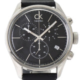 Buy Shop Calvin Klein Masculine Chronograph Black Dial Black Leather Strap Watch for Men - K2H27102 USA Online