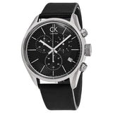 Buy Shop Calvin Klein Masculine Chronograph Black Dial Black Leather Strap Watch for Men - K2H27102 USA Online