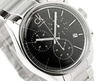 Buy Shop Calvin Klein Masculine Chronograph Black Dial Silver Steel Strap Watch for Men - K2H27104 USA Online