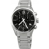 Buy Shop Calvin Klein Masculine Chronograph Black Dial Silver Steel Strap Watch for Men - K2H27104 USA Online
