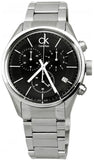 Buy Shop Calvin Klein Masculine Chronograph Black Dial Silver Steel Strap Watch for Men - K2H27104 USA Online