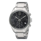 Buy Shop Calvin Klein Masculine Chronograph Black Dial Silver Steel Strap Watch for Men - K2H27104 USA Online