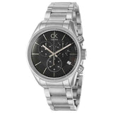 Buy Shop Calvin Klein Masculine Chronograph Black Dial Silver Steel Strap Watch for Men - K2H27104 USA Online