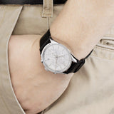 Buy Shop Calvin Klein Masculine Chronograph White Dial Black Leather Strap Watch for Men - K2H27120 USA Online
