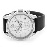 Buy Shop Calvin Klein Masculine Chronograph White Dial Black Leather Strap Watch for Men - K2H27120 USA Online