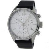 Buy Shop Calvin Klein Masculine Chronograph White Dial Black Leather Strap Watch for Men - K2H27120 USA Online