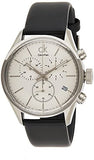 Buy Shop Calvin Klein Masculine Chronograph White Dial Black Leather Strap Watch for Men - K2H27120 USA Online