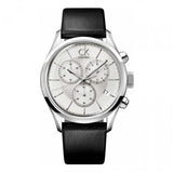 Buy Shop Calvin Klein Masculine Chronograph White Dial Black Leather Strap Watch for Men - K2H27120 USA Online