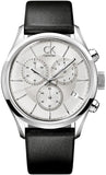 Buy Shop Calvin Klein Masculine Chronograph White Dial Black Leather Strap Watch for Men - K2H27120 USA Online