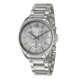 Buy Shop Calvin Klein Masculine Chronograph White Dial Silver Steel Strap Watch for Men - K2H27126 USA Online