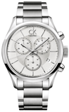 Buy Shop Calvin Klein Masculine Chronograph White Dial Silver Steel Strap Watch for Men - K2H27126 USA Online