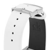 Buy Shop Calvin Klein Masculine Chronograph White Dial White Leather Strap Watch for Men - K2H27101 USA Online