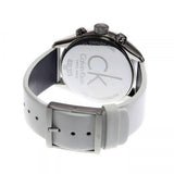 Buy Shop Calvin Klein Masculine Chronograph White Dial White Leather Strap Watch for Men - K2H27101 USA Online