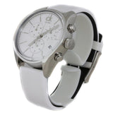 Buy Shop Calvin Klein Masculine Chronograph White Dial White Leather Strap Watch for Men - K2H27101 USA Online