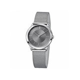 Buy Shop Calvin Klein Minimal Grey Dial Silver Mesh Bracelet Watch for Men - K3M22124 USA Online