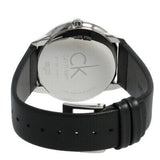 Buy Shop Calvin Klein Minimal Black Dial Black Leather Strap Watch for Men - K3M211C3 USA Online