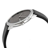 Buy Shop Calvin Klein Minimal Black Dial Black Leather Strap Watch for Men - K3M211C3 USA Online