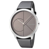 Buy Shop Calvin Klein Minimal Black Dial Black Leather Strap Watch for Men - K3M211C3 USA Online