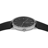 Buy Shop Calvin Klein Minimal Black Dial Black Leather Strap Watch for Men - K3M211C4 USA Online