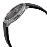 Buy Shop Calvin Klein Minimal Black Dial Black Leather Strap Watch for Men - K3M211C4 USA Online