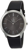 Buy Shop Calvin Klein Minimal Black Dial Black Leather Strap Watch for Men - K3M211C4 USA Online