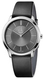 Buy Shop Calvin Klein Minimal Black Dial Black Leather Strap Watch for Men - K3M211C4 USA Online