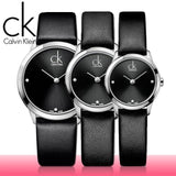 Buy Shop Calvin Klein Minimal Black Dial Black Leather Strap Watch for Men - K3M221CS USA Online