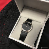 Buy Shop Calvin Klein Minimal Black Dial Black Leather Strap Watch for Men - K3M221CS USA Online
