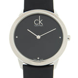 Buy Shop Calvin Klein Minimal Black Dial Black Leather Strap Watch for Men - K3M221CS USA Online