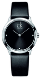 Buy Shop Calvin Klein Minimal Black Dial Black Leather Strap Watch for Men - K3M221CS USA Online