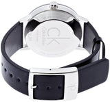 Buy Shop Calvin Klein Minimal Black Dial Black Leather Strap Watch for Men - K7621107 USA Online