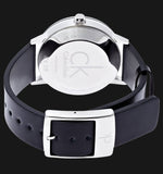 Buy Shop Calvin Klein Minimal Black Dial Black Leather Strap Watch for Men - K7621107 USA Online