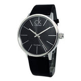 Buy Shop Calvin Klein Minimal Black Dial Black Leather Strap Watch for Men - K7621107 USA Online