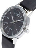 Buy Shop Calvin Klein Minimal Black Dial Black Leather Strap Watch for Men - K7621107 USA Online