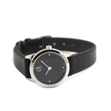 Buy Shop Calvin Klein Minimal Black Dial Black Leather Strap Watch for Women - K3M231C4 USA Online