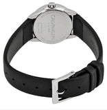 Buy Shop Calvin Klein Minimal Black Dial Black Leather Strap Watch for Women - K3M231CS USA Online
