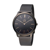 Buy Shop Calvin Klein Minimal Black Dial Black Mesh Bracelet Watch for Men - K3M21421 USA Online