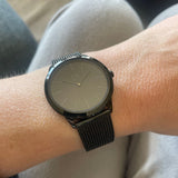 Buy Shop Calvin Klein Minimal Black Dial Black Mesh Bracelet Watch for Men - K3M214B1 USA Online