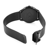 Buy Shop Calvin Klein Minimal Black Dial Black Mesh Bracelet Watch for Men - K3M214B1 USA Online